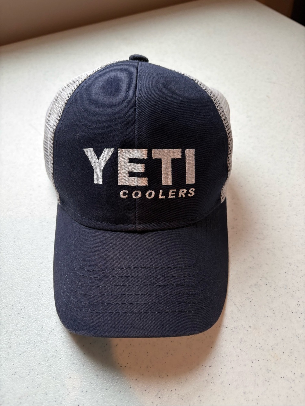 YETI Coolers Navy Blue Mid Pro Trucker Hat Mesh Snapback Cap